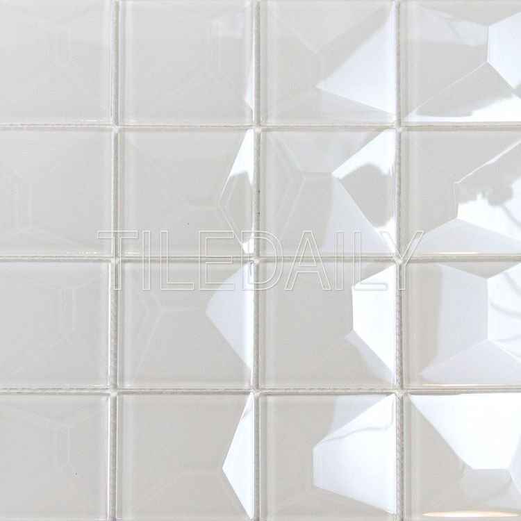 Essence 3D iridescent Glass Mosaic Tile
