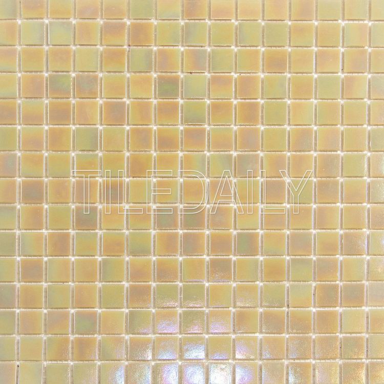 Iridescent Opaque Glass Mosaic Tile Wall Art and Water Pool Fountain