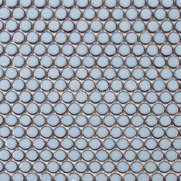 Penny Round Mosaic Tile CC Mosaic Hudson 