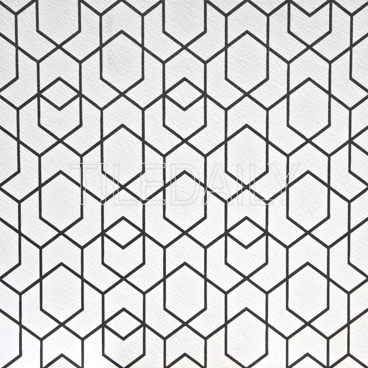 black and white geometric pattern wall ceramic tile